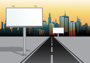Urban Billboard Vector Hoarding - vector gratuit #364923
